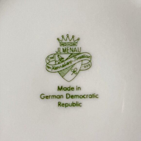 Graf von Henneberg JL Menau Fruits Nuts Gold Trim Dessert Bowls GDR Germany 6pc - Picture 7 of 8